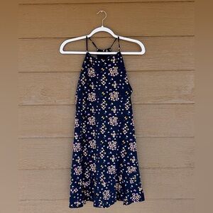 Patagonia Racerback Dress in Navy with Geometric Print and Inner Cami Bralette